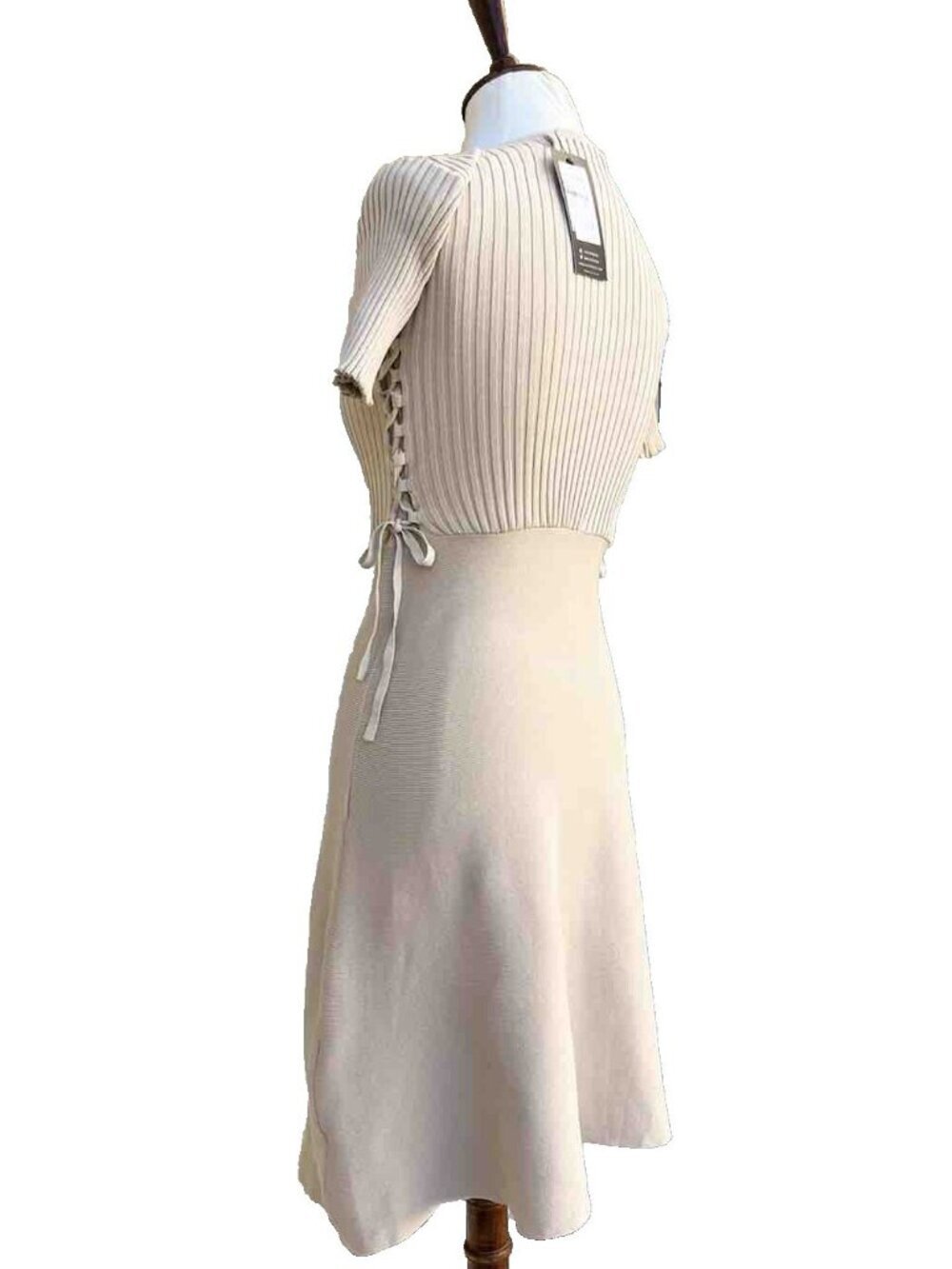 Haute Rogue Womens Side Lace-Up Fit & Flare Dress Size L - Picture 4 of 15